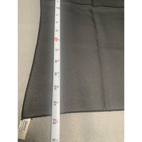 Black Vina Polyester Scarf 100% Made In Japan 23-Inch Square - Picture 3 of 7